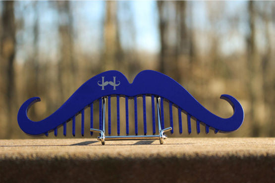 Blue HandleBeard Comb