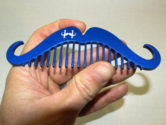 Blue HandleBeard Comb